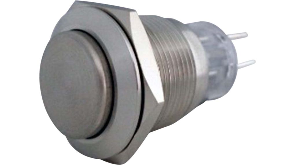 RND RND 210 Series Push Button Switch, On-On, Panel, 19 mm Cutout, 1 NO/1 NC, IP67 250 V ac