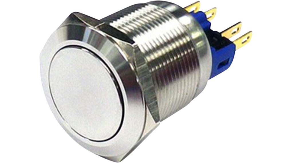 RND RND 210 Series Push Button Switch, On-On, Panel, 22 mm Cutout, 1 NO/1 NC, IP65 250 V ac