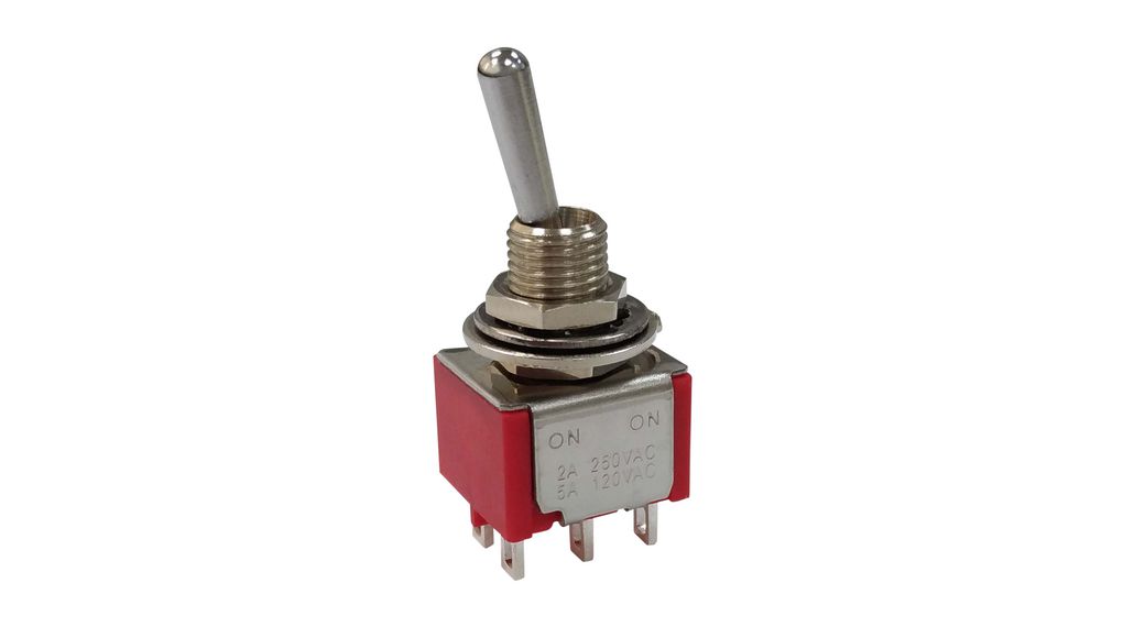 RND Toggle Switch, Panel Mount, On-On, 2 CO, Solder Lug Terminal, 28 V dc, 125 V ac