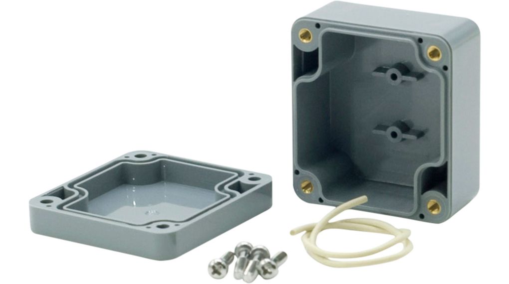 RND 455 Series Light Grey Plastic General Purpose Enclosure, IP65 55 mm, 82 mm, 80 mm