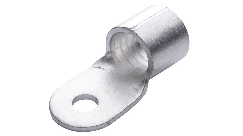 RND, RND 465 Uninsulated Ring Terminal, 1/4 in Stud Size 14 AWG 16 AWG Wire Size, Silver