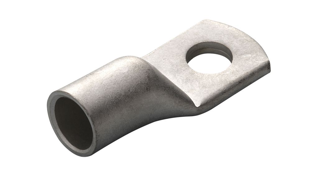 RND, RND 465 Uninsulated Ring Terminal, 5/16 in Stud Size 2 AWG 2 AWG Wire Size, Silver