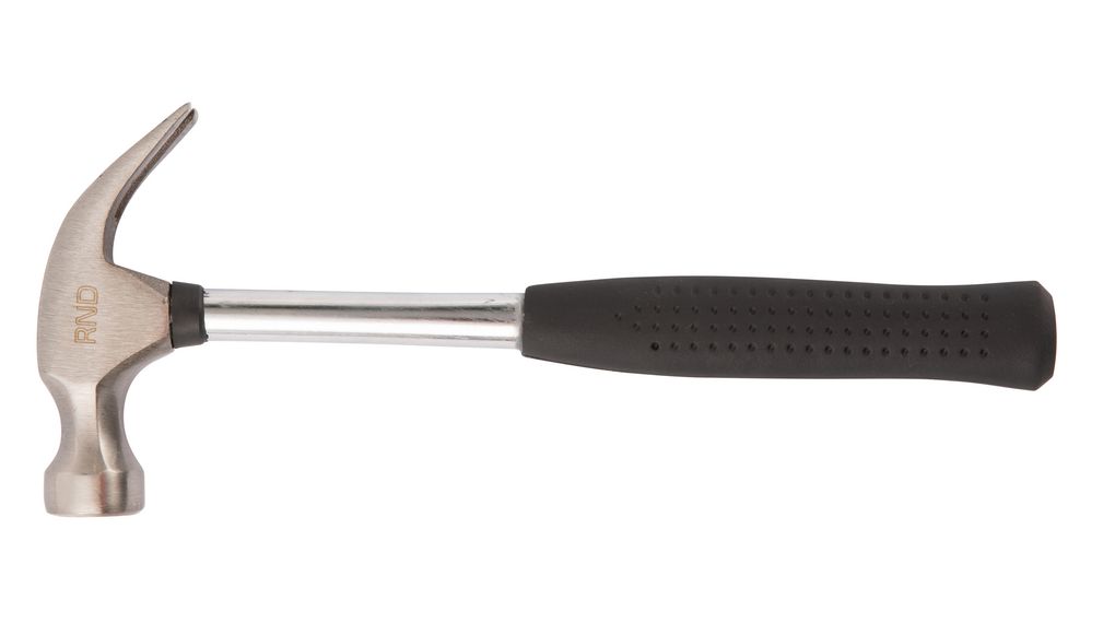RND Carbon Steel Head Claw Hammer with Fibreglass Handle, 227 g