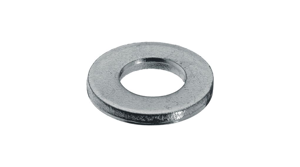 RND Zinc Plated Steel Passivated Zinc Plated Flat Washers, M6, DIN 125A