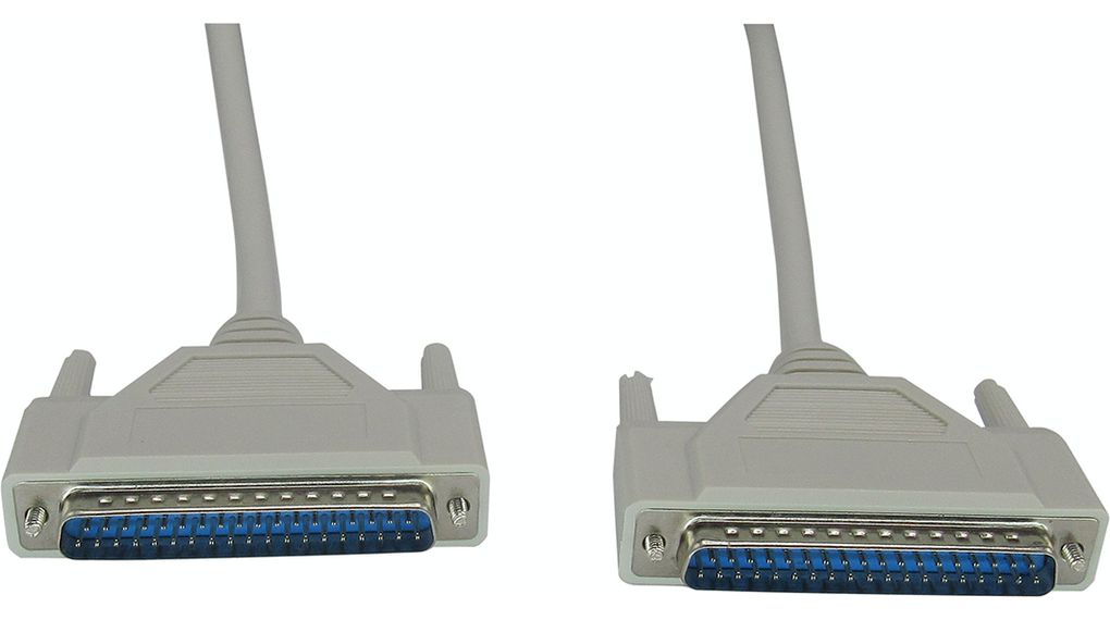 RND Male D-Sub 37-Pin to Male D-Sub 37-Pin Serial Cable, 1 m, RND Series