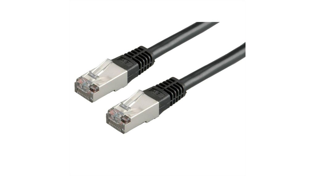 RND RND 765, 5 m Cat6 Ethernet Cable, Black RJ45, Straight to Male Straight Male, SF/UTP Polyvinyl Chloride Sheath