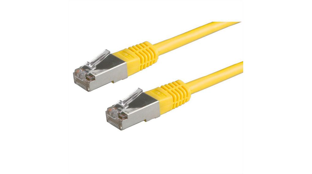 RND RND 765, 1 m Cat6 Ethernet Cable, Yellow RJ45, Straight to Male Straight Male, SF/UTP Polyvinyl Chloride Sheath