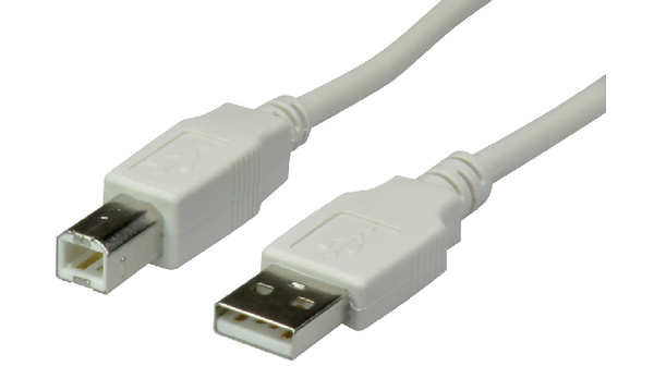 RND USB Cable, Male USB Type A to Male, USB 2.0 USB Type A, Grey, 1.8 m