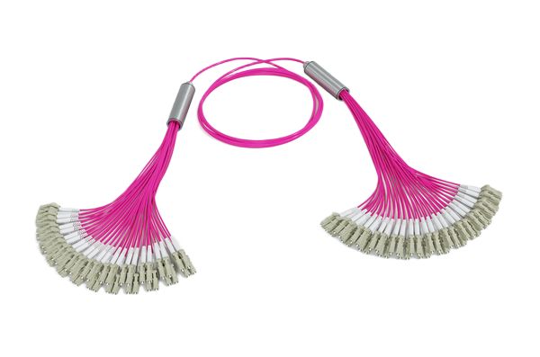 HellermannTyton Connectivity OM4 Cable Fibre Optic Cable, Magenta, 10 m
