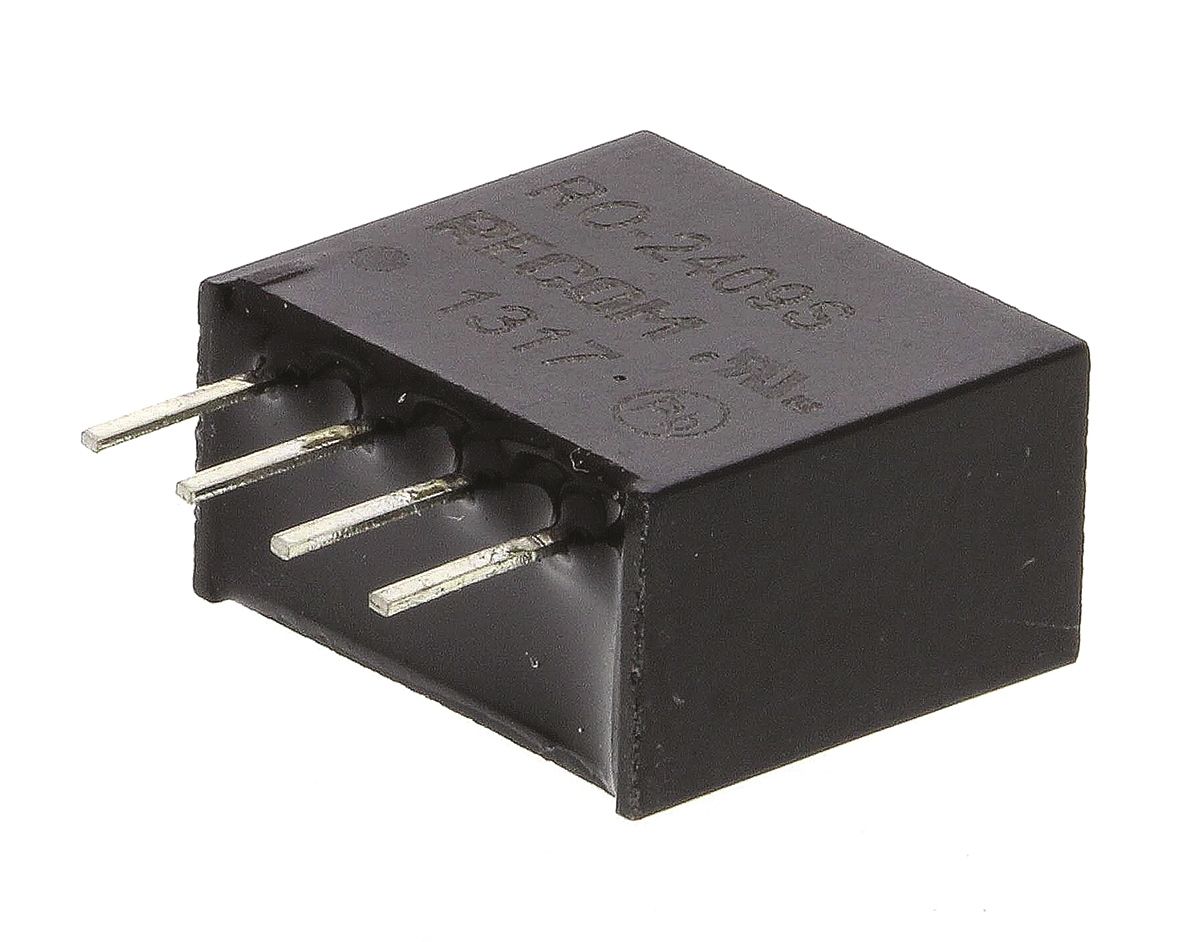 Recom RO DC/DC Converter, 9V dc/ 111 mA, 24V dc Input, 0V Input 1 W, Through Hole, 85 °C Max Temp -40 °C Min Temp, 6-Pin