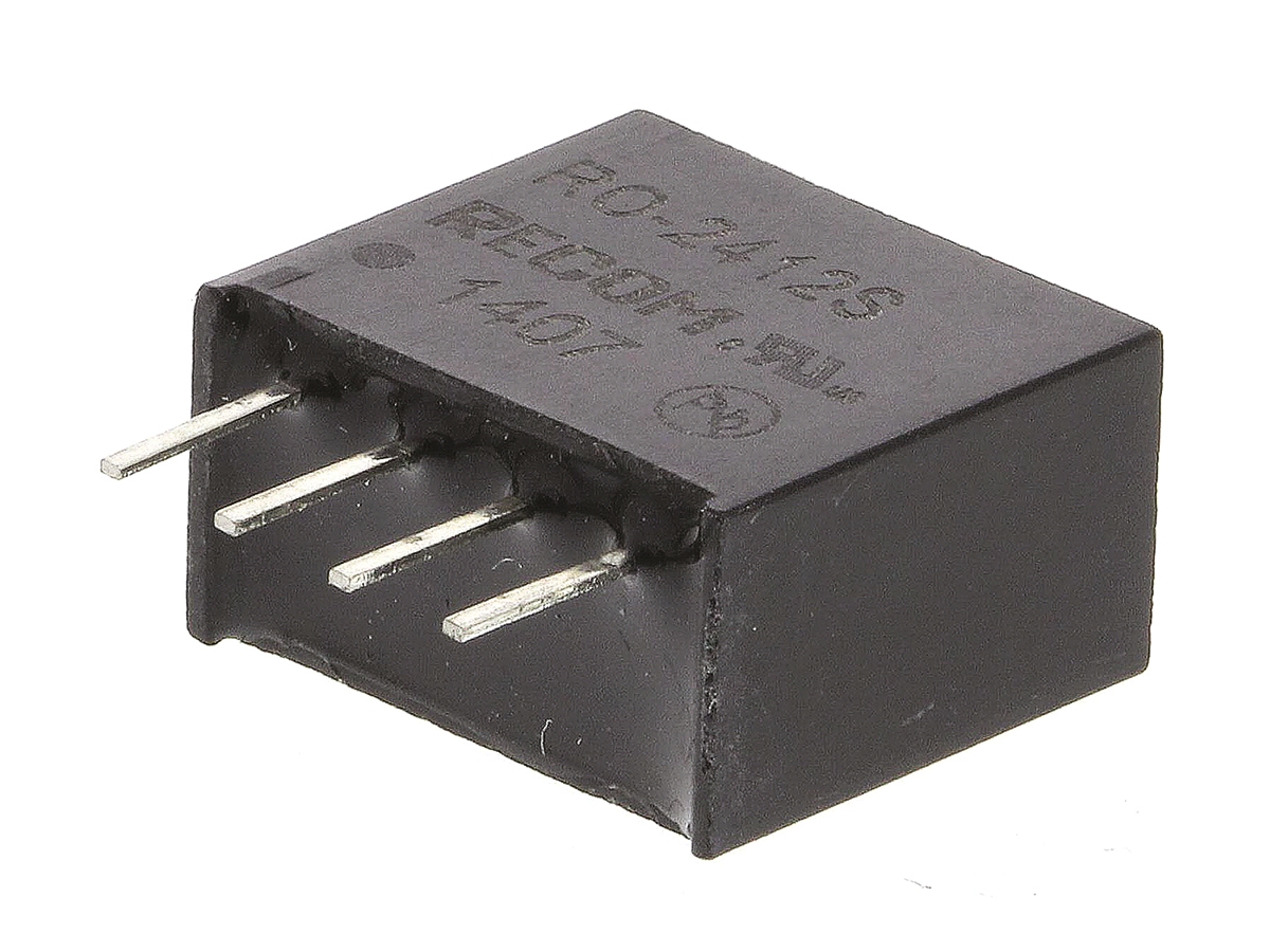 Recom RO DC/DC Converter, 12V dc/ 83 mA, 24V dc Input, 0V Input 1 W, Through Hole, 85 °C Max Temp -40 °C Min Temp, 6-Pin