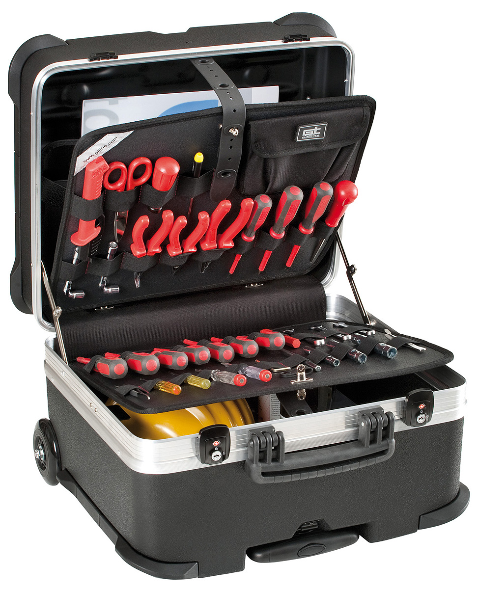 rock-turtle-pel GT Line 2 Drawer Plastic Tool Case Wheeled 390 mm 470 mm 320mm