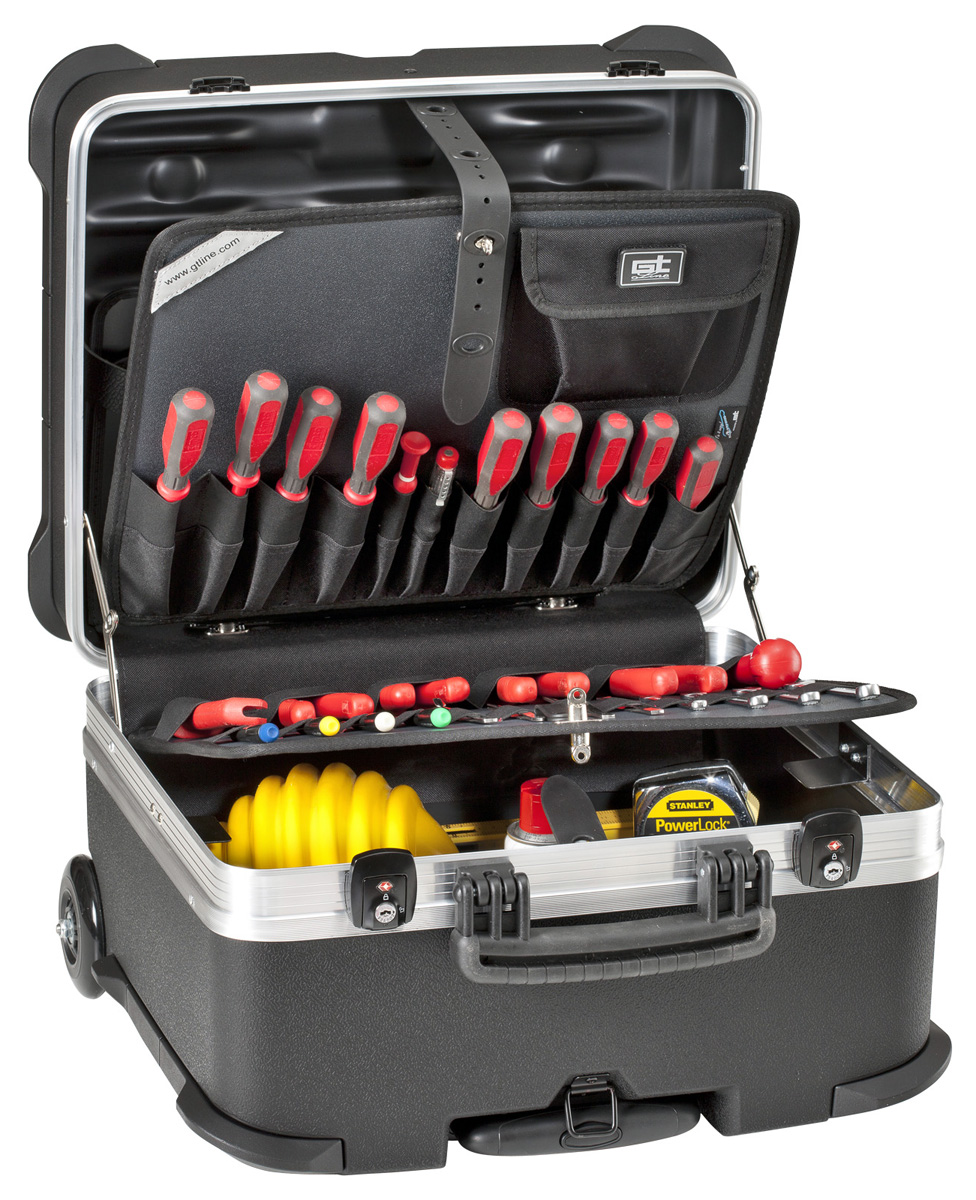 rock-turtle-pts GT Line 2 Drawer Resin, Aluminium, High Density Polyethylene Tool Case Wheeled 390 mm 470 mm 320mm