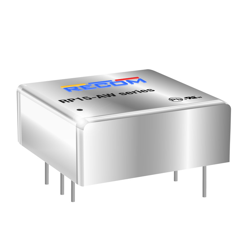 Recom RP15 AW DC/DC Converter, 15V dc, -15 V dc/ 500 mA, 24V dc Input, 9V Input 15 W, Through Hole, 85 °C Max Temp -40