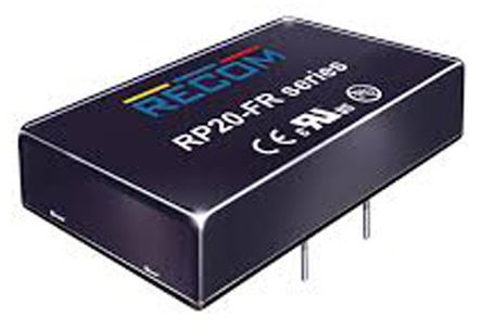 Recom RP20-FR DC/DC Converter, 12V dc/ 833 mA, 160V dc Input, 43V Input 20 W, Through Hole, 79 °C Max Temp -40 °C Min