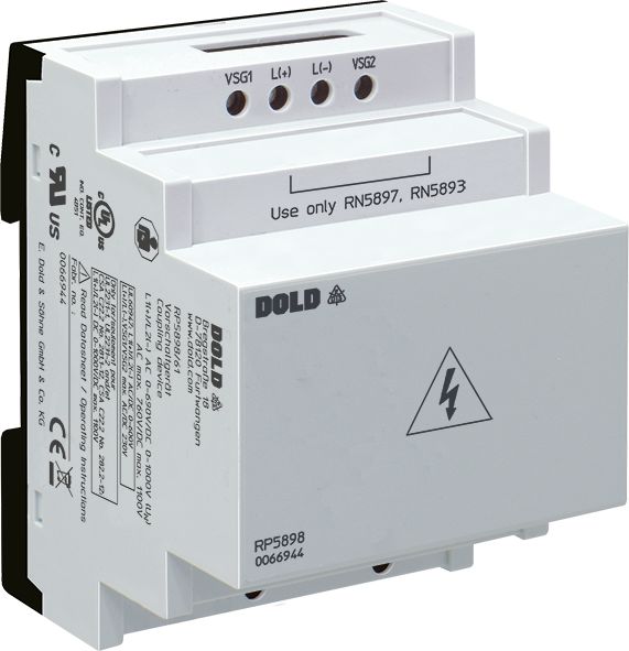 Dold Coupling Device, 2 CO, DIN Rail, 2A to 5A, 500 to 1500 V dc, 100V ac, 400 V ac