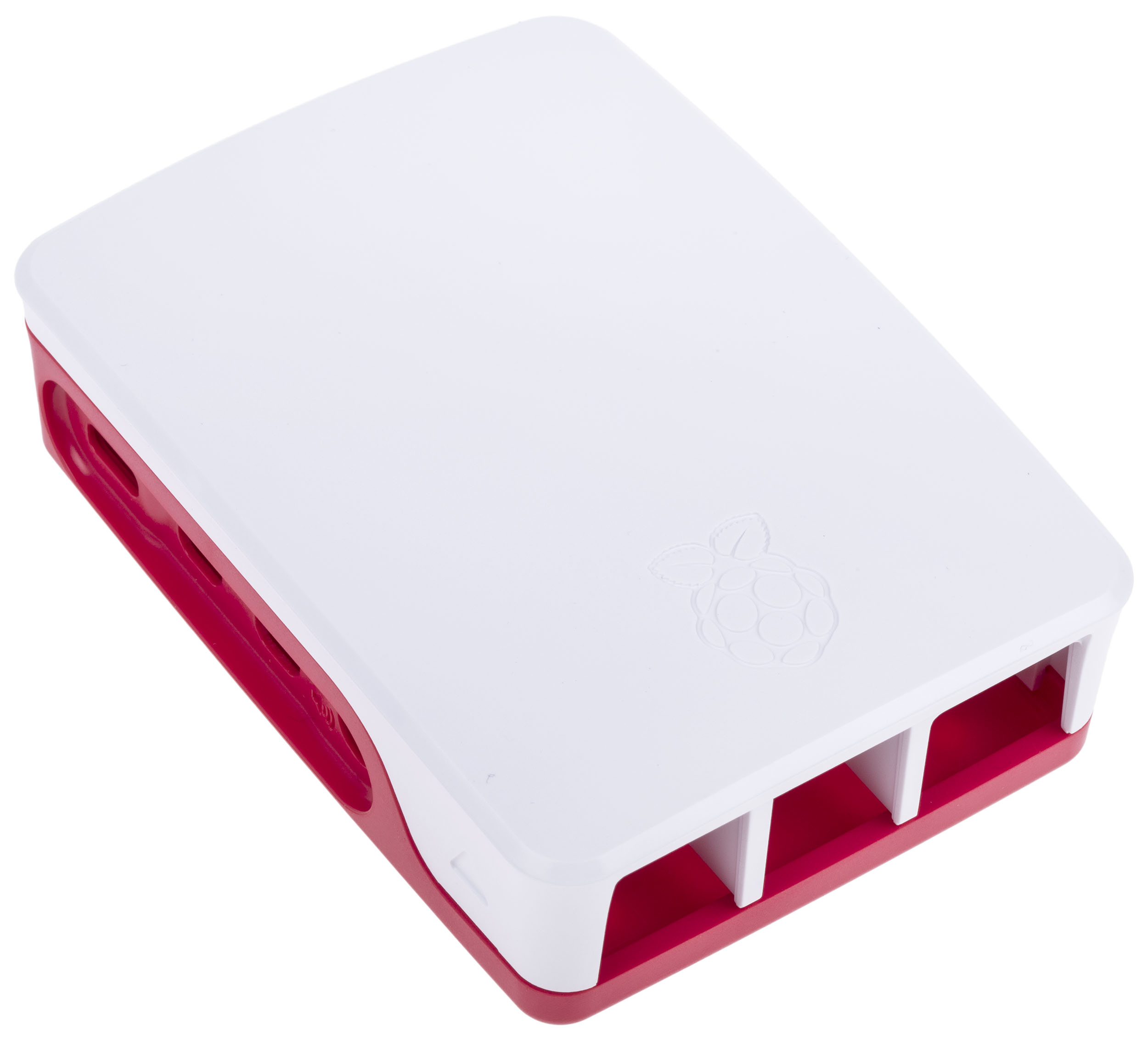 Raspberry Pi Plastic Raspberry Pi Case for use with Raspberry Pi 4B in White, Red