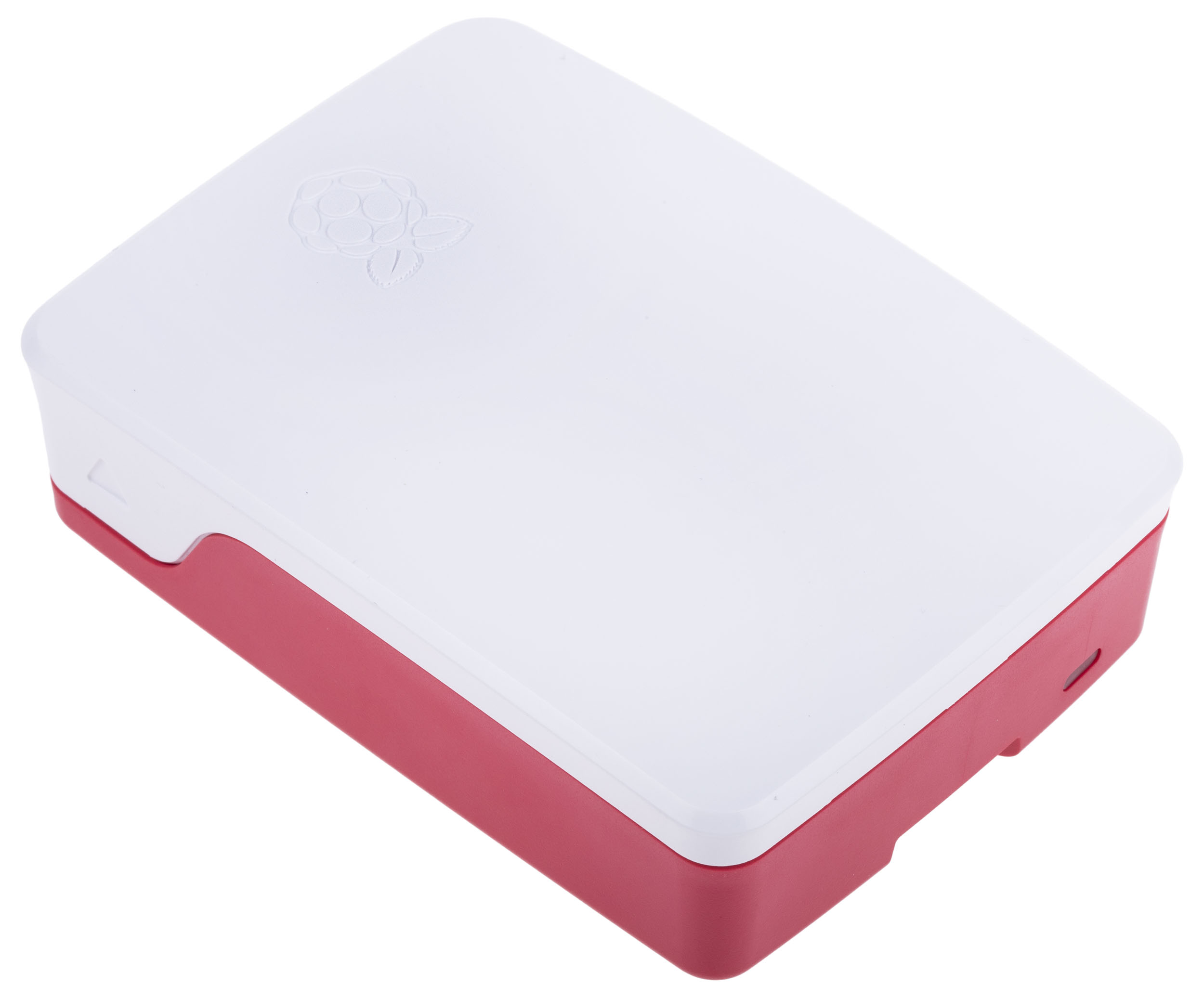rpi4-case-redwhite Raspberry Pi Plastic Raspberry Pi Case for use with Raspberry Pi 4B in White, Red