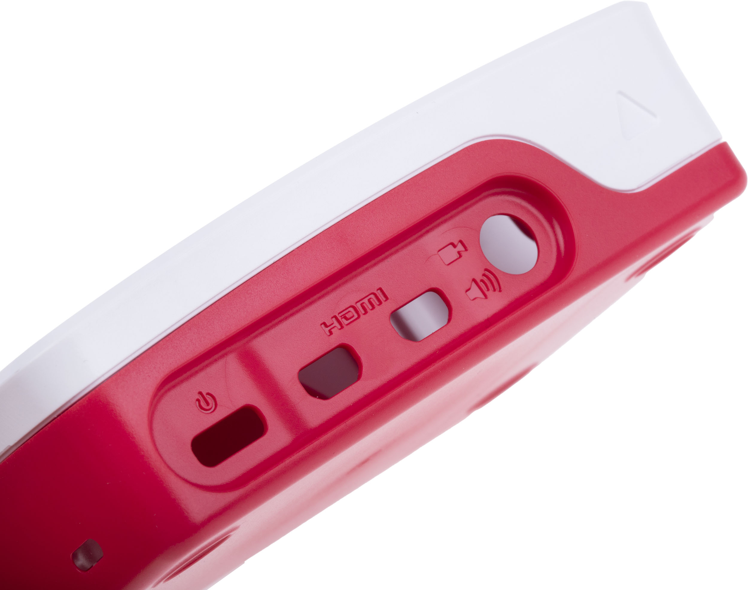 rpi4-case-redwhite Raspberry Pi Plastic Raspberry Pi Case for use with Raspberry Pi 4B in White, Red