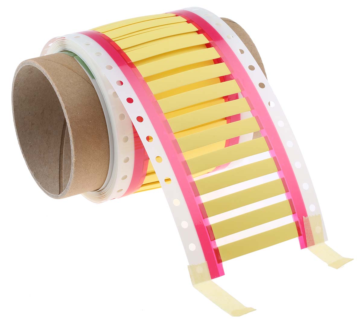 rps-18-1220-4 TE Connectivity Yellow Yellow Print Heat Shrink Labels, 90.18 mm Width, 250 Per Pack Qty, 50.8 mm