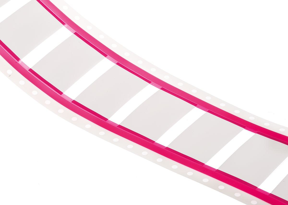 TE Connectivity White White Print Heat Shrink Labels, 90.18 mm Width, 250 Per Pack Qty, 50 mm