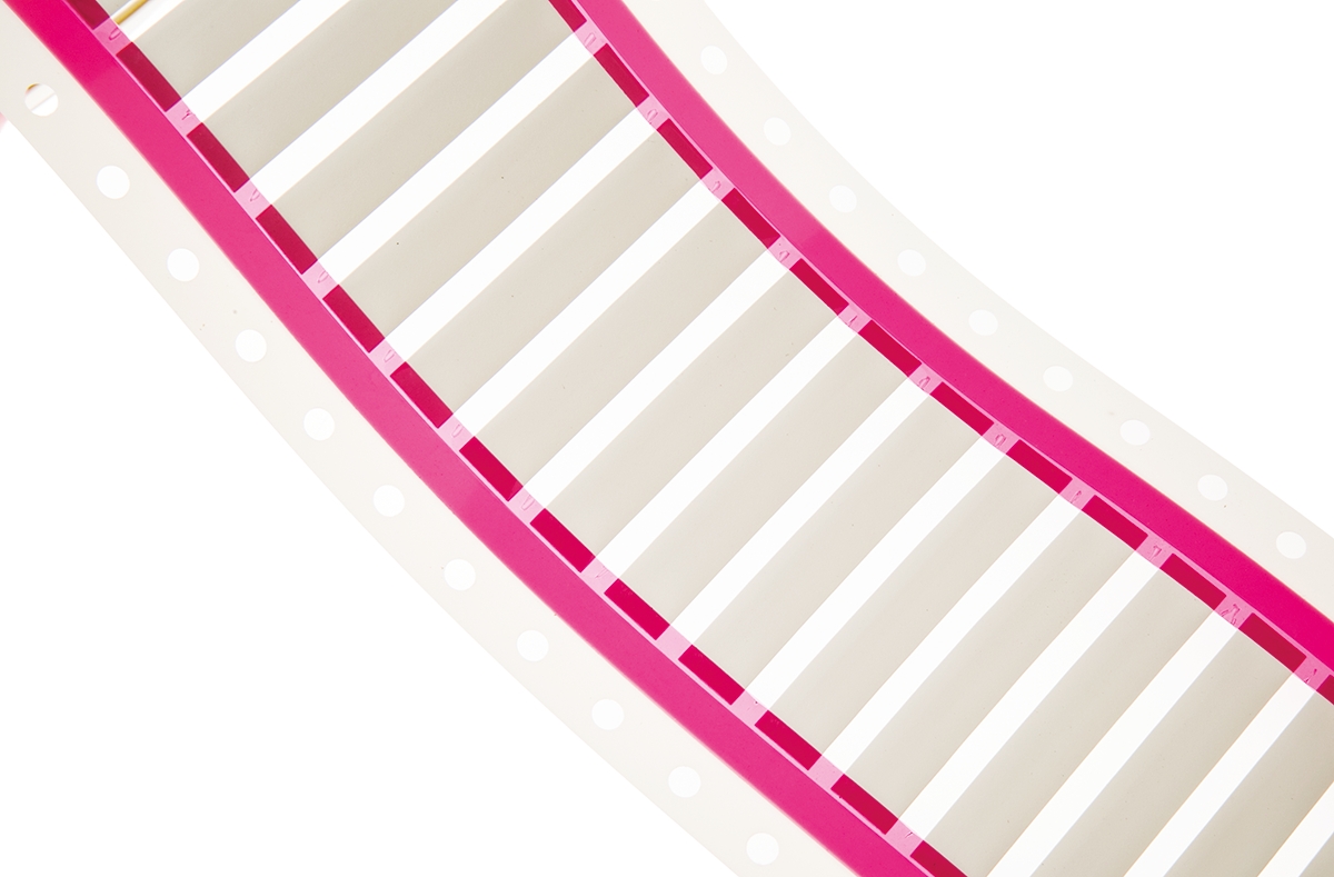 TE Connectivity White White Print Heat Shrink Labels, 90.18 mm Width, 250 Per Pack Qty, 50 mm