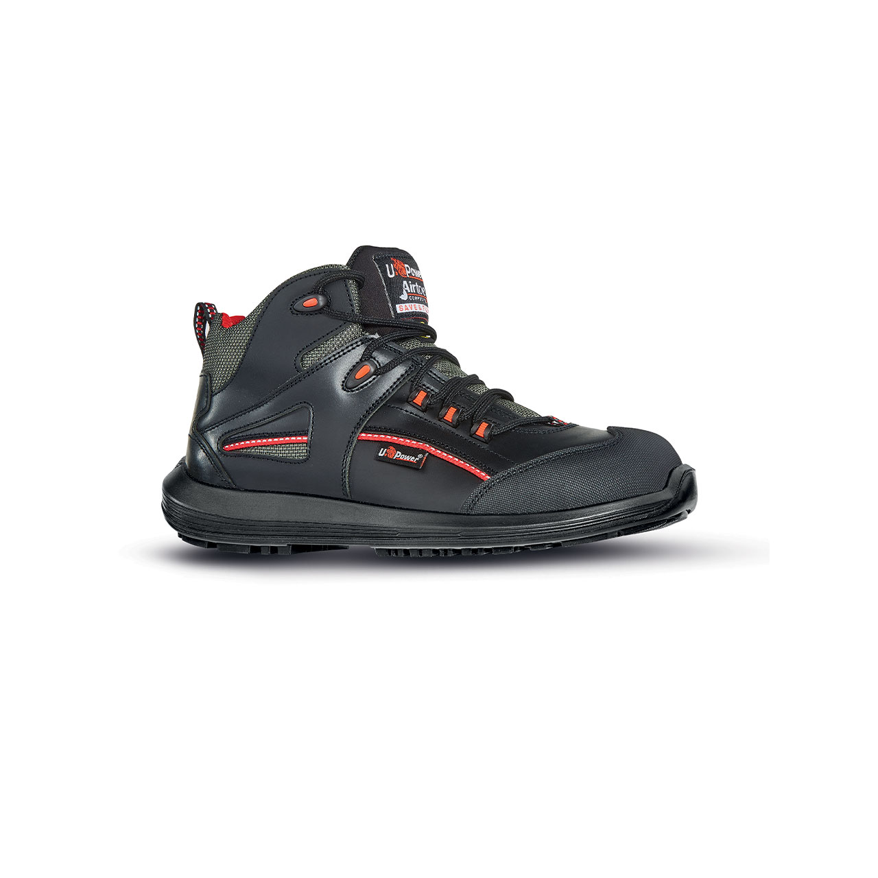 UPower TEAK Unisex Black Composite Safety Trainer, UK 10, EU 45