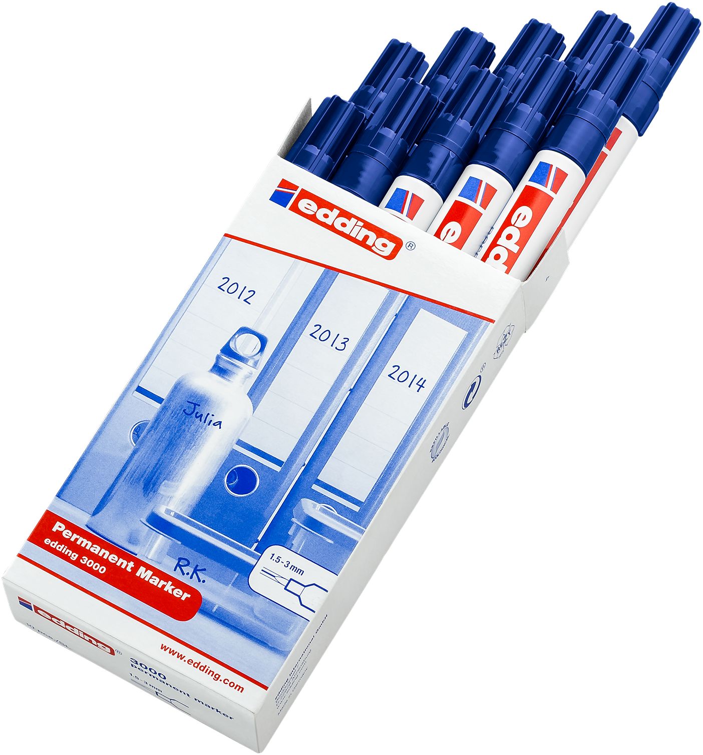 Edding 1.5 to 3 mm Tip Blue Marker Pen