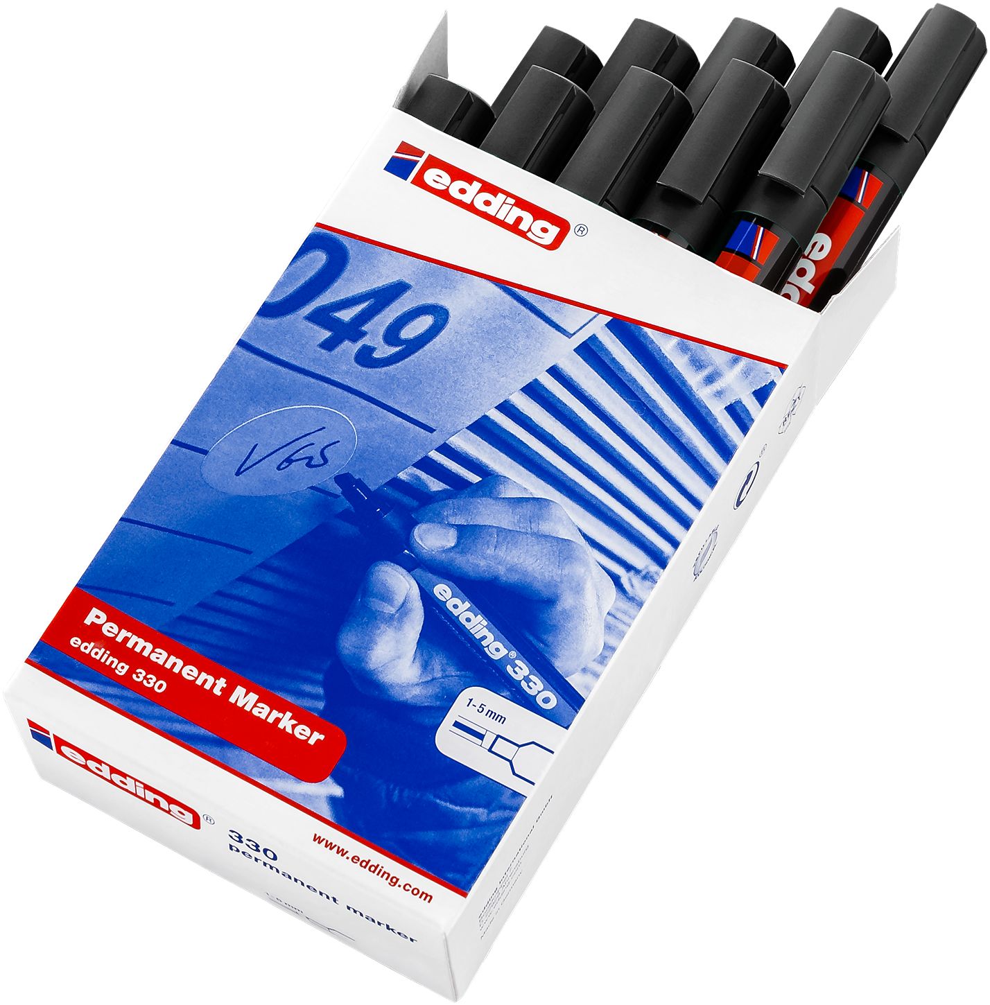 Edding 1 to 5 mm Tip Black Marker Pen