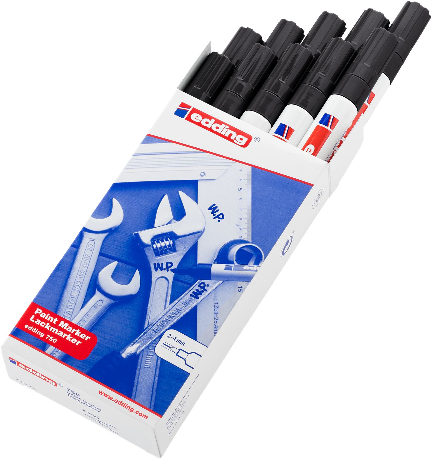 Edding Black 4 mm Paint Marker Pen for use with Glass, Wood, Plastic, Metal