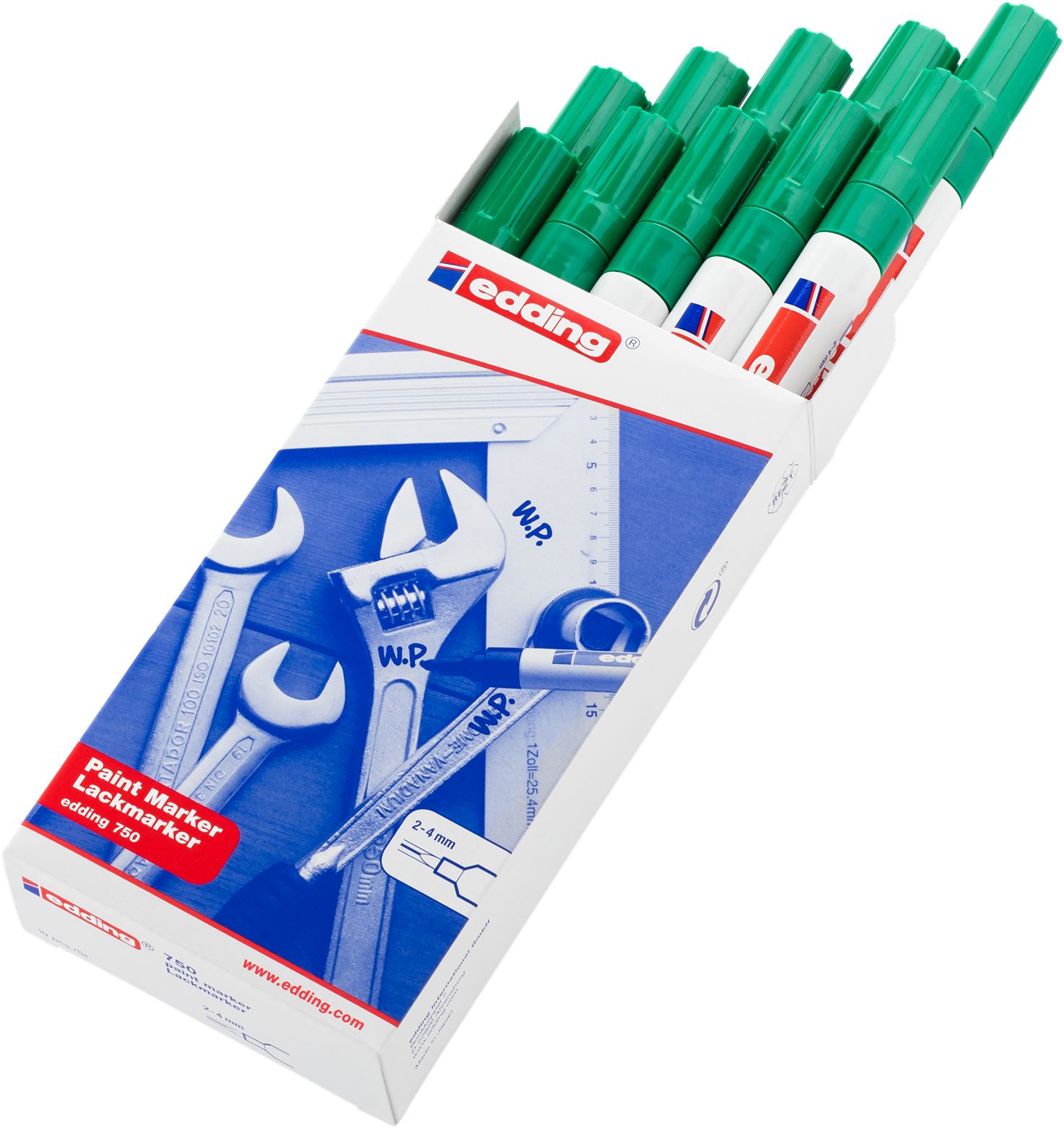 Edding Green 4 mm Paint Marker Pen for use with Wood, Plastic, Metal, Glass