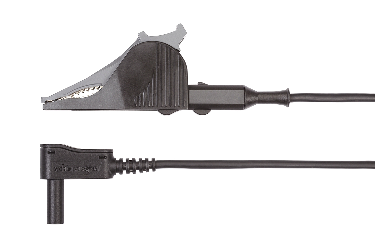Schutzinger Connector Test Lead 32A, 1kV, Black, 1.5 m Lead Length