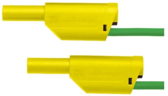 Schutzinger Test Lead 32A, 1kV, Yellow, Green, 1 m Lead Length