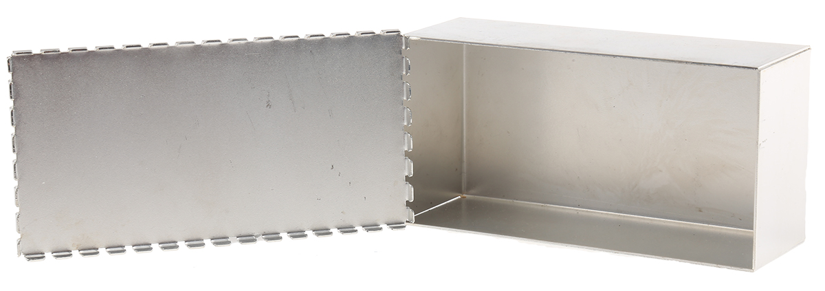 rs01cfl3t Perancea Tin Plated Steel PCB Enclosure 100 mm, 50 mm 35 mm