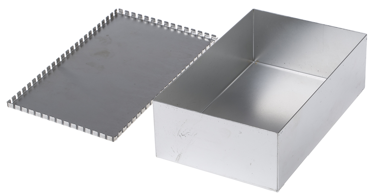 rs01cfl4t Perancea Tin Plated Steel PCB Enclosure 160 mm, 100 mm 50 mm