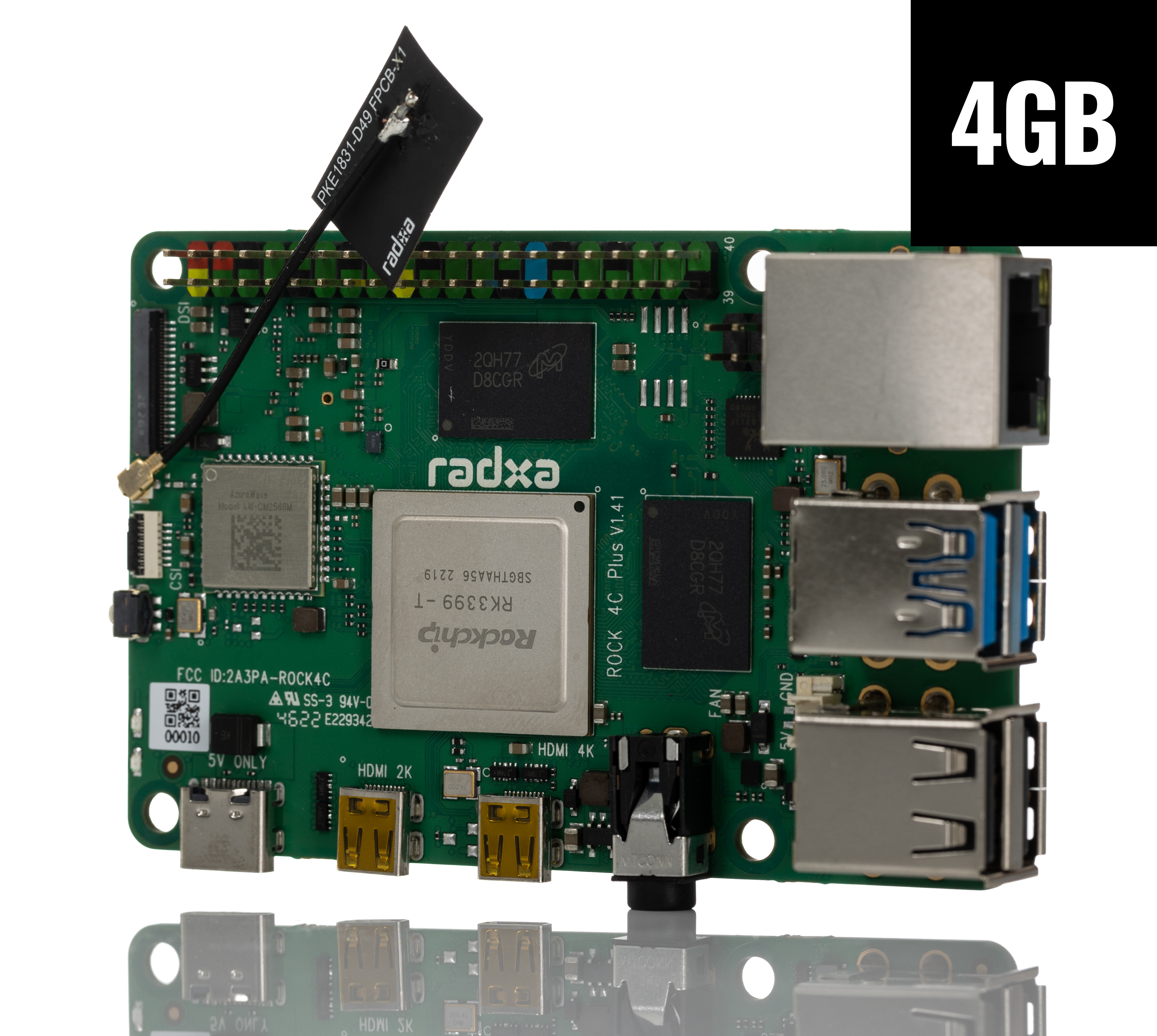 Okdo ROCK 4 Model C+ 4GB Single Board Computer