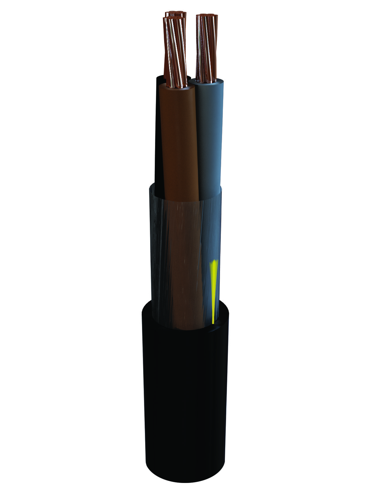 AXINDUS, 100 m 2 Core Power Cable, Black Flame Retardant Halogen Free Polyolefin Compound 90 °C