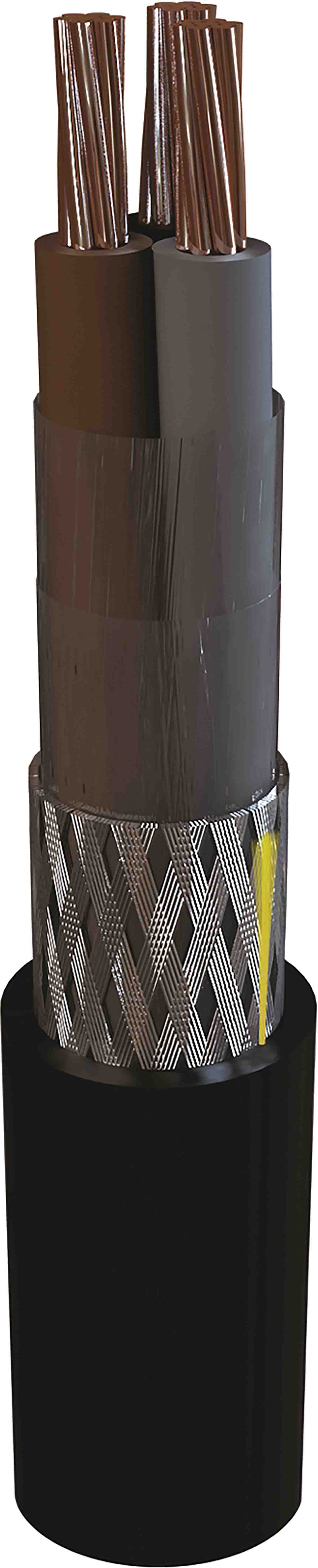 AXINDUS MarineLine YZp 0, 100 m 7 Core Power Cable, Black Cross Linked Polyethylene 70 °C