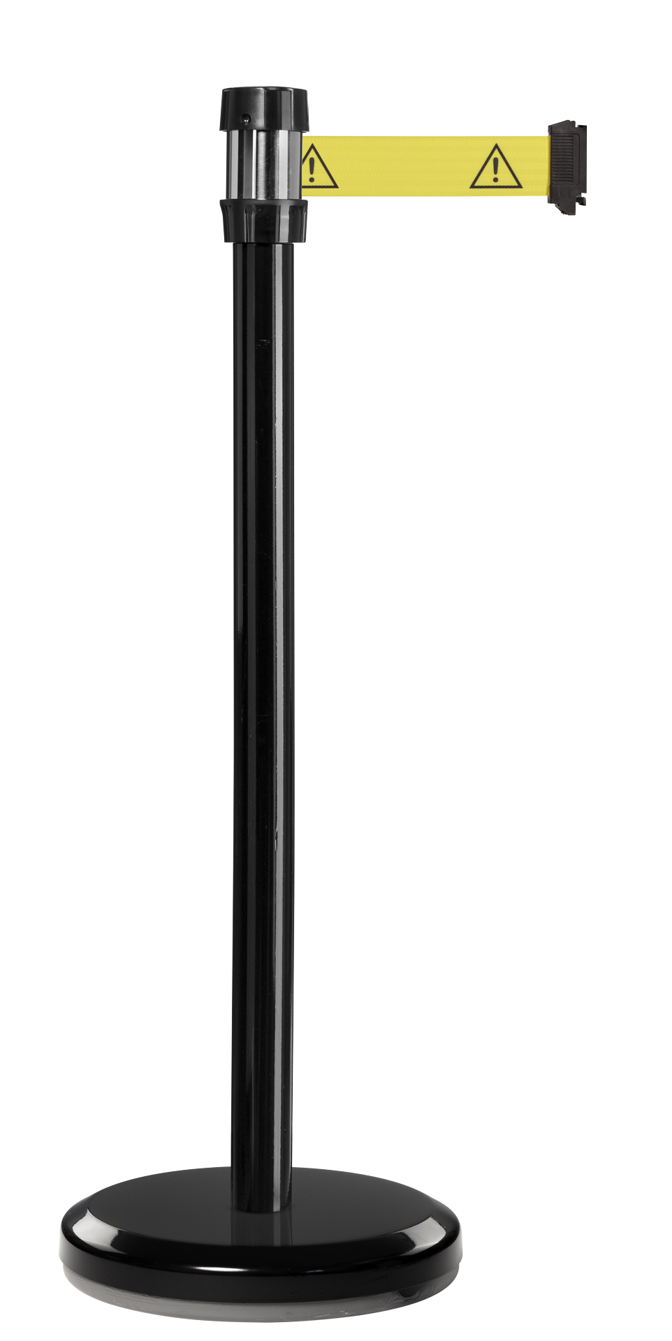 Viso Black Strap Post, Yellow Tape, Steel, Polyester, 2 m