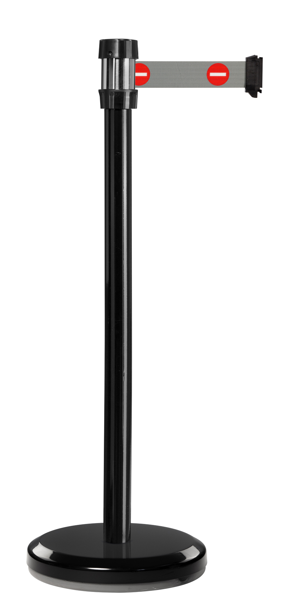Viso Black Strap Post, Grey Tape, Steel, Polyester, 2 m