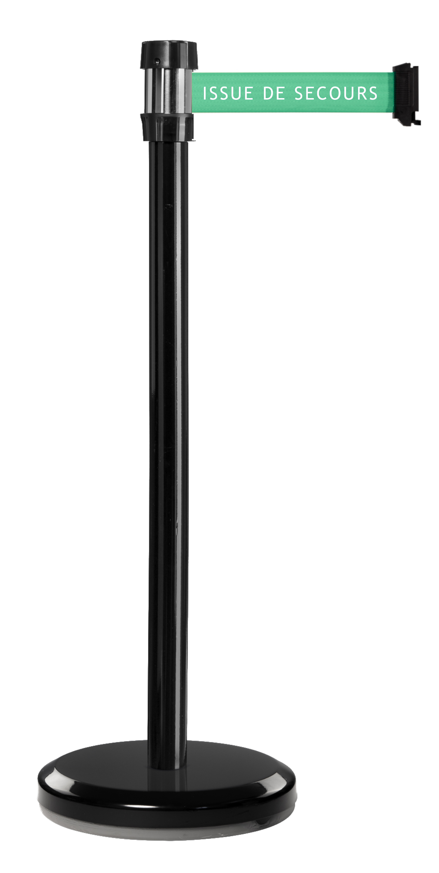 Viso Black Strap Post, Green Tape, Steel, Polyester, 2 m