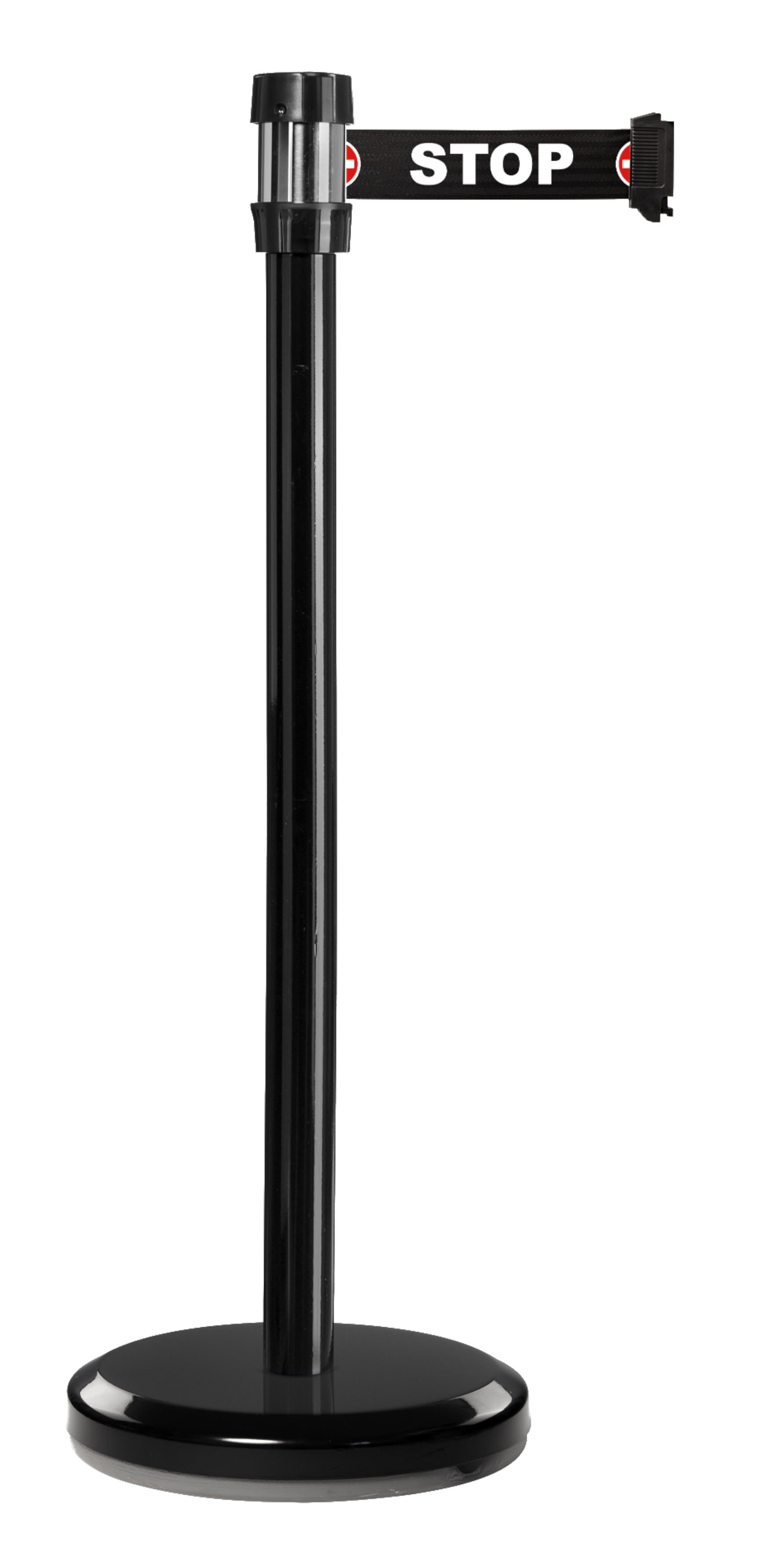 Viso Black Strap Post, Black Tape, Steel, Polyester, 2 m