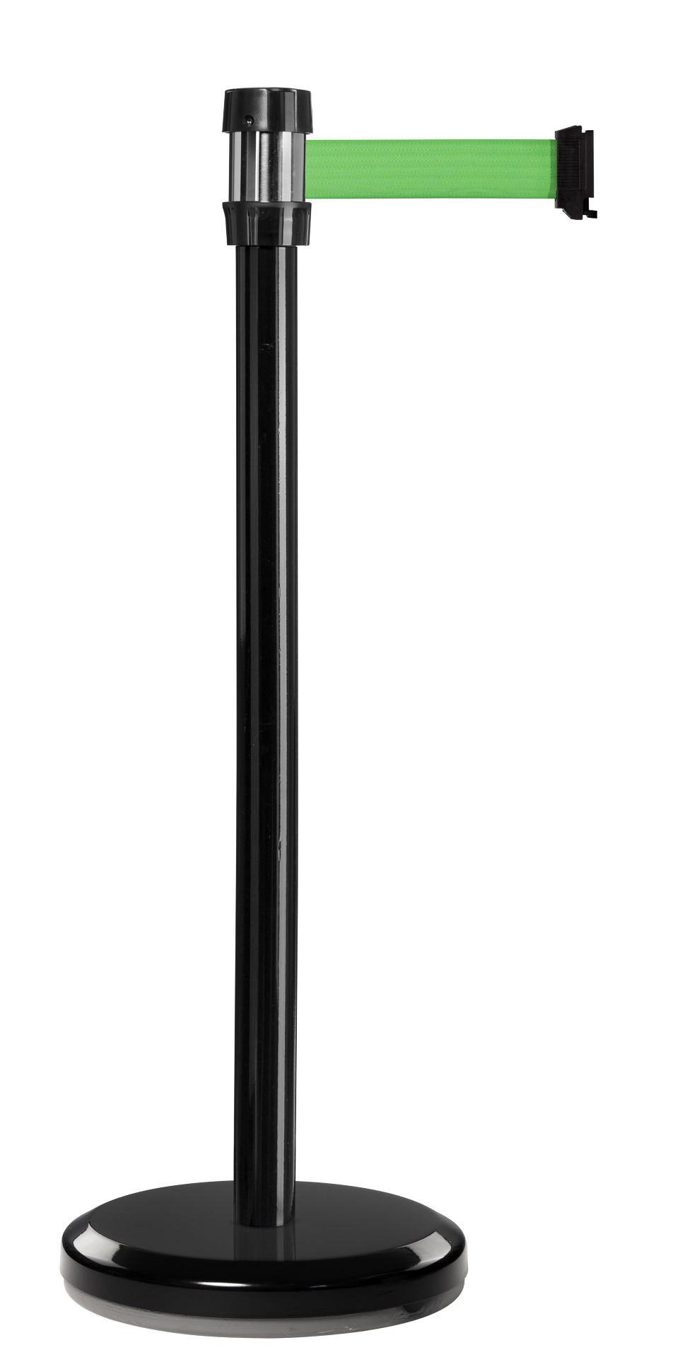 Viso Black Strap Post, Green Tape, Steel, Polyester, Barrier Post, 2 m