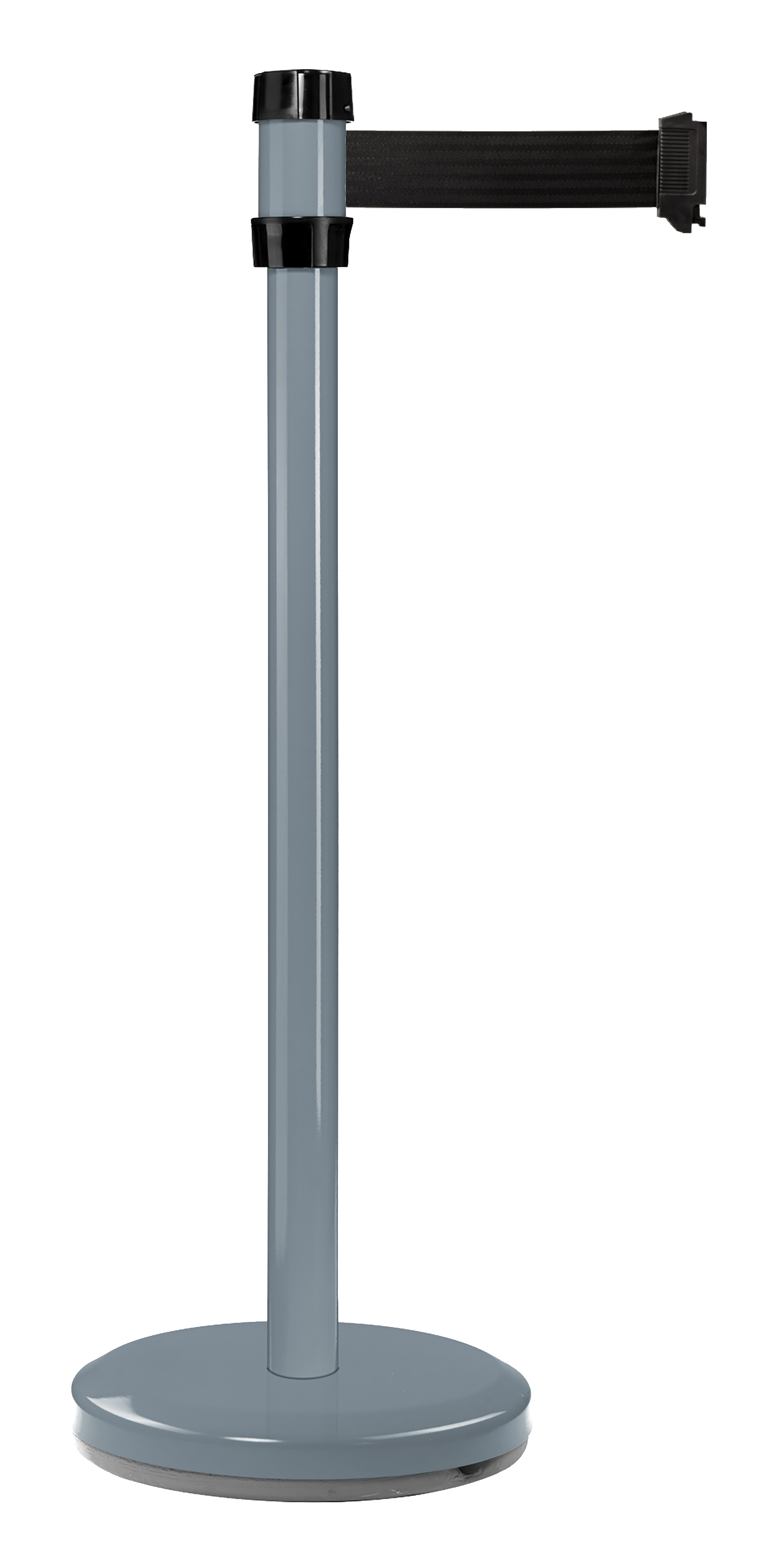Viso Grey Strap Post, Black Tape, Steel, Polyester, Barrier Post, 2 m