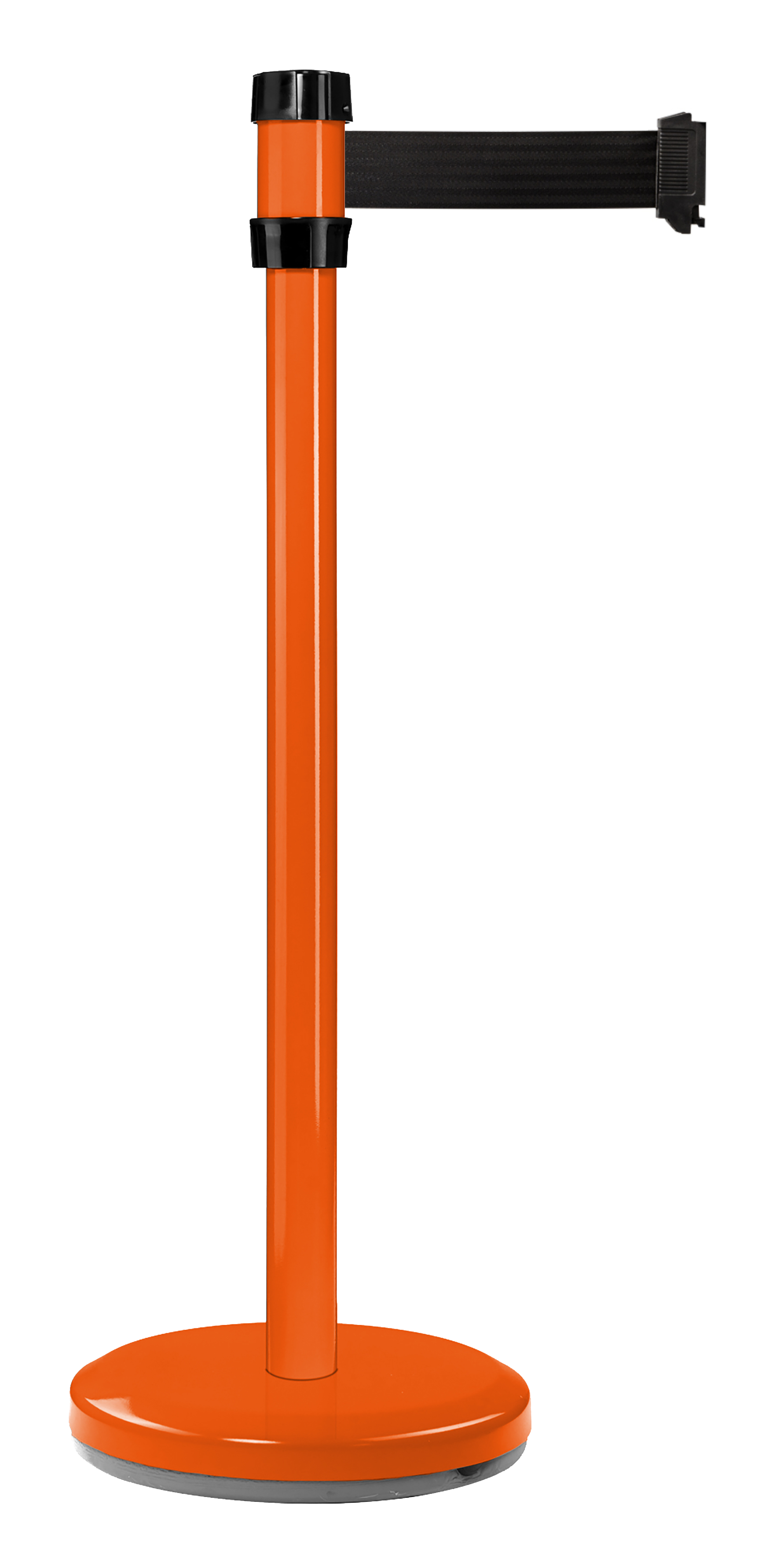 Viso Orange Strap Post, Black Tape, Steel, Polyester, Barrier Post, 2 m