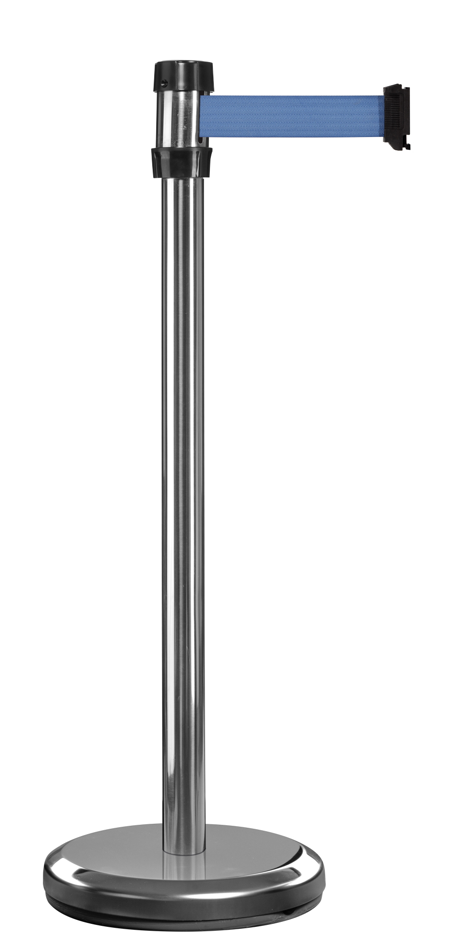 Viso Grey Strap Post, Blue Tape, Polyester, Steel, Polyester, Barrier Post, 2 m