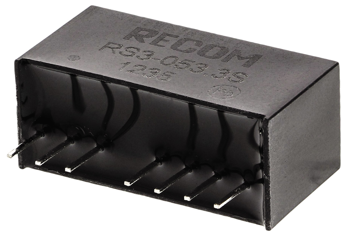 Recom RS3 DC/DC Converter, 3.3V dc/, 9V dc Input, 4.5V Input 3 W, Through Hole, 85 °C Max Temp -40 °C Min Temp, 8-Pin