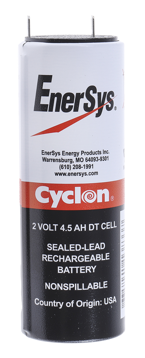 Enersys 2 V, Tab Sealed Lead Acid Battery, 4.5 Ah x 102.9 mm