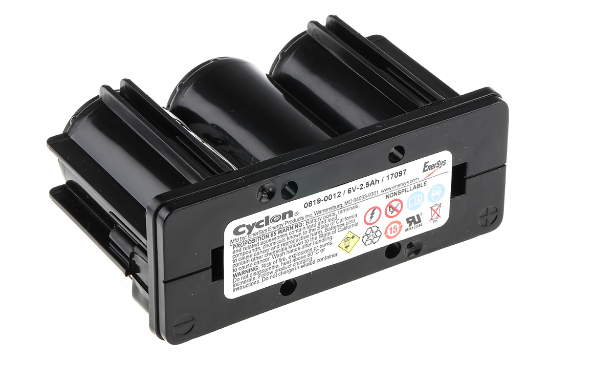 rsamp3707 Enersys 6 V, Tab Sealed Lead Acid Battery, 2.5 Ah, 46mm x 69.9 mm