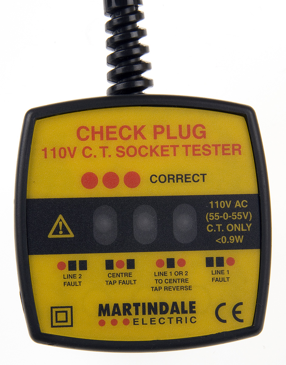 rscp301 Martindale, Model CP-301 Socket Tester 16A 110V ac CAT II, RSCAL